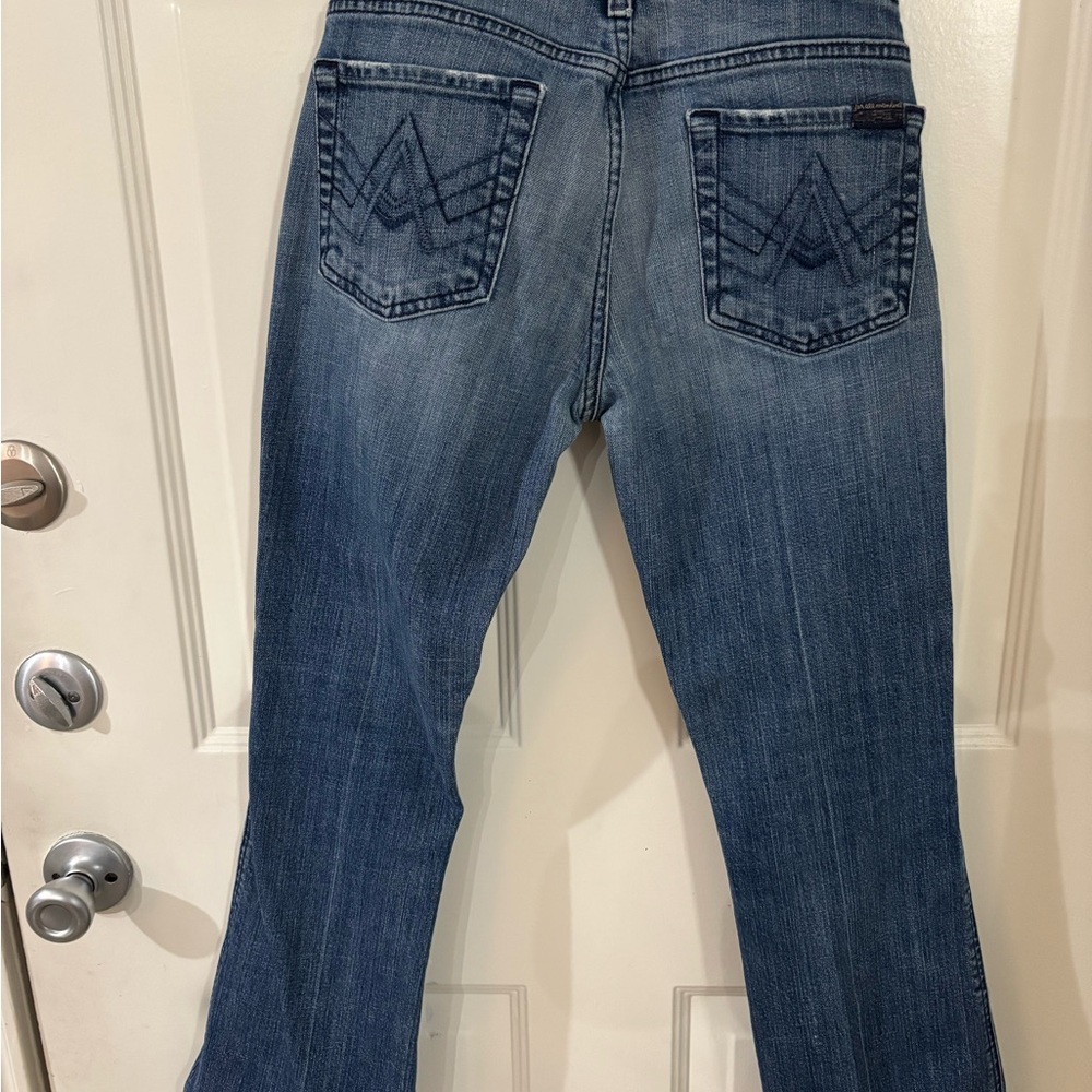 7 For All Mankind Dark Blue Flare Jeans